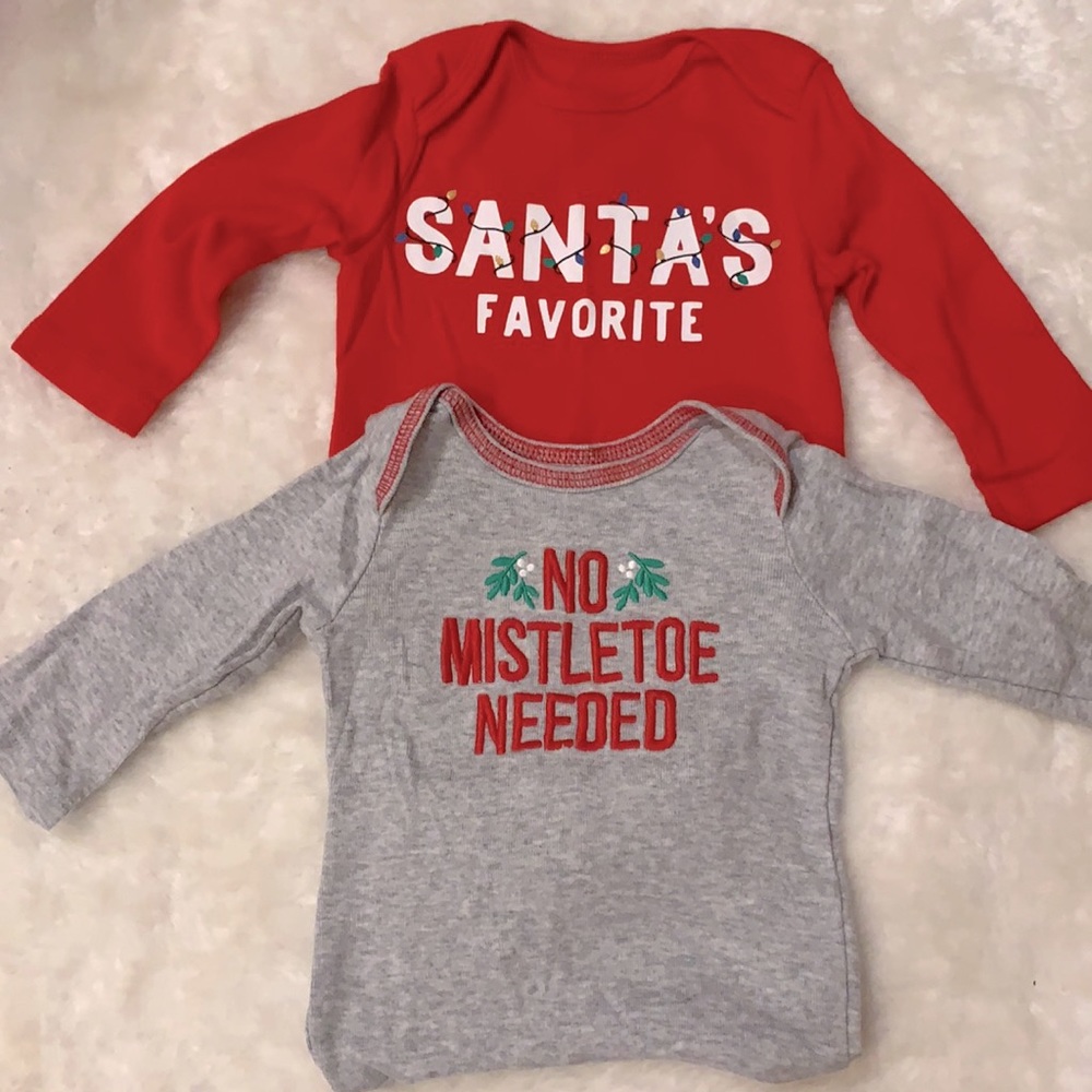 Carter’s mistletoe and Santa bodysuit